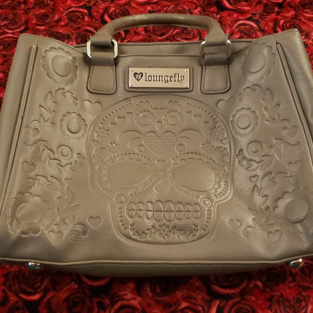 Loungefly Grey purse and wallet set